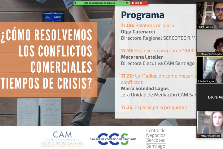 El CAM Santiago se une a SERCOTEC para difundir nuestro programa “1000 mediaciones gratuitas online”