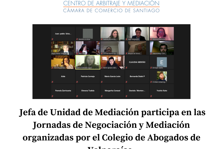 La Unidad de Mediación del CAM Santiago es invitada a Jornadas de Negociación