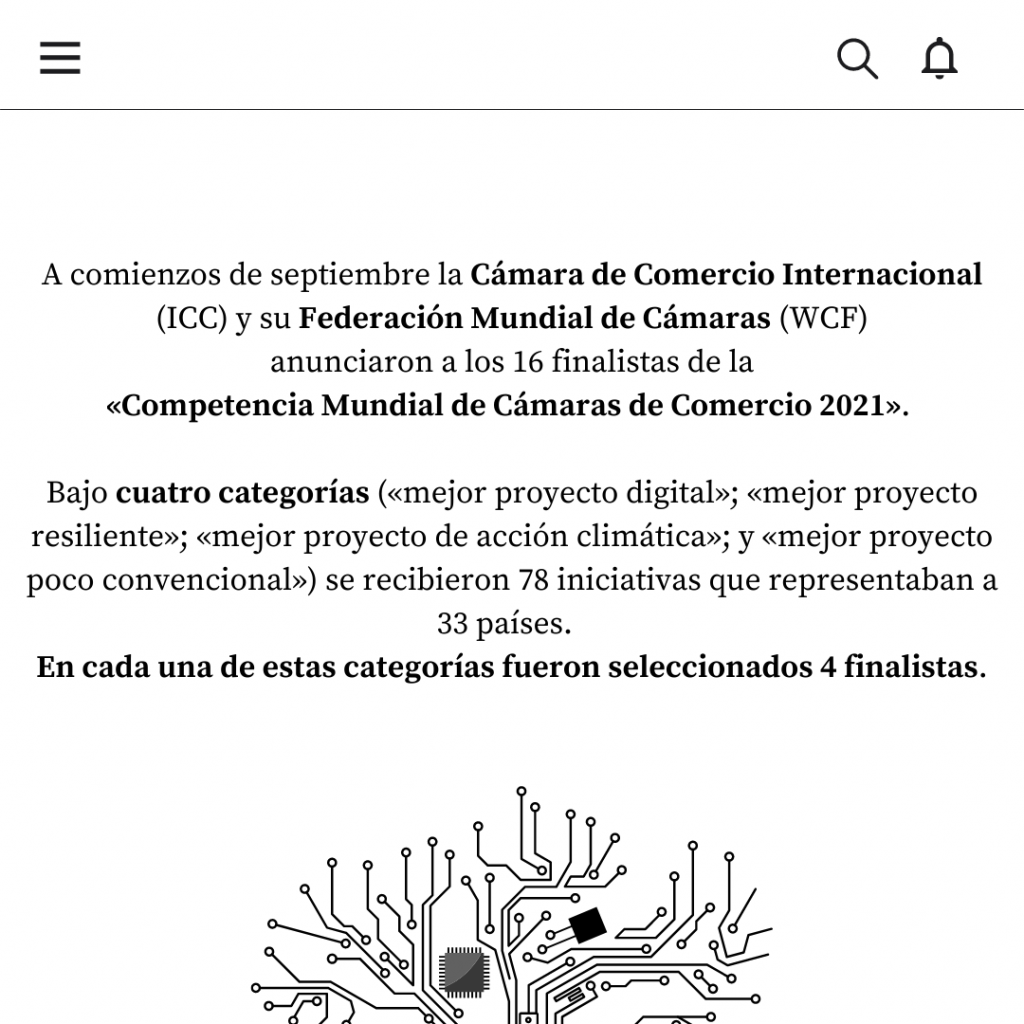 Plataforma «Resolución en Línea» (ODR) del CAM Santiago es seleccionada como finalista en la Competencia Mundial de Cámaras de Comercio 2021