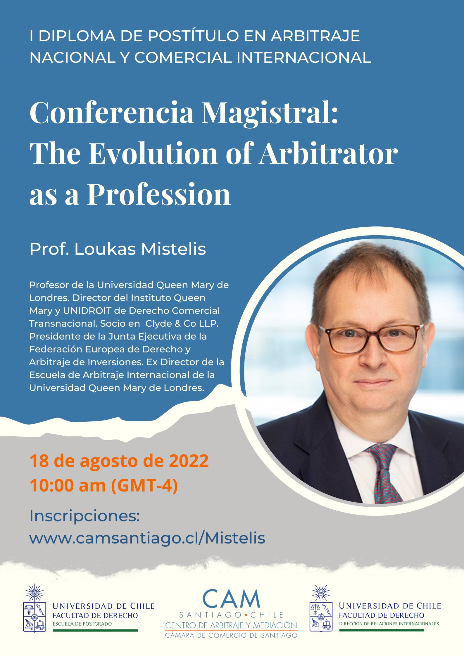 Prof. Loukas Mistelis (Universidad Queen Mary de Londres) y «La Evolución del Árbitro como Profesión»