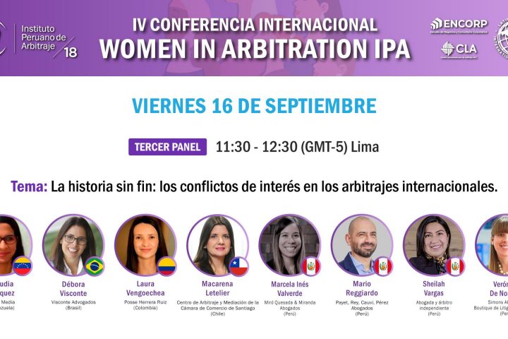 Directora Ejecutiva del CAM Santiago participa en la IV Conferencia Internacional Women in Arbitration IPA