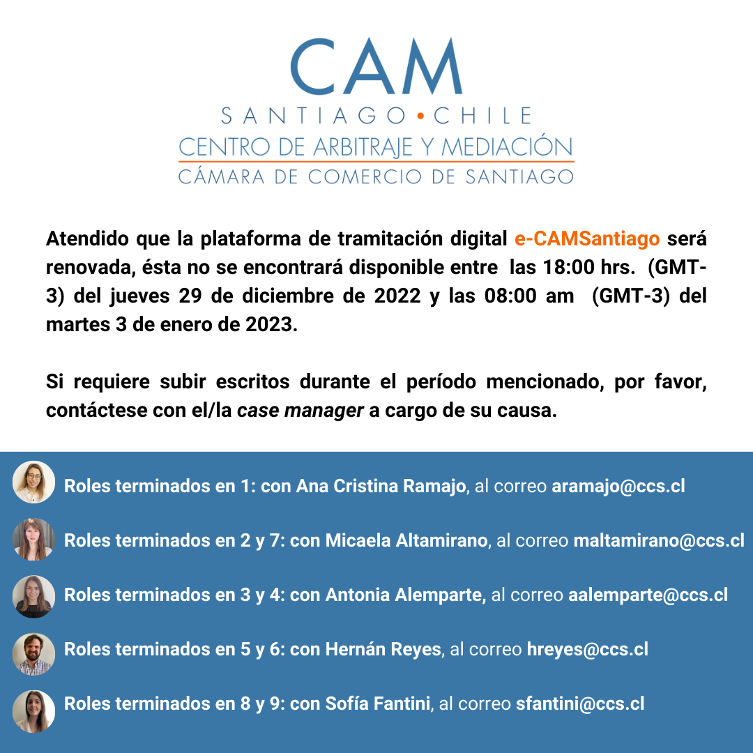 Actualización de e-CAMSantiago